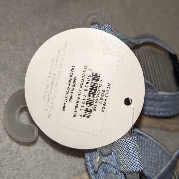 New Baby Denim Thong Flip Flops Sandals Size 3 - Picture 8 of 11